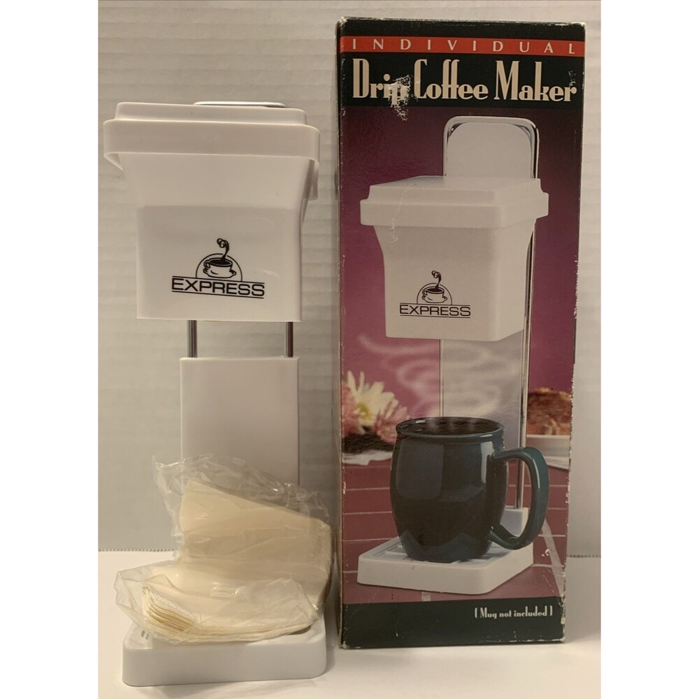 Express Individual Drip Coffee Maker 8oz Manual Single Cup Brewer NIB